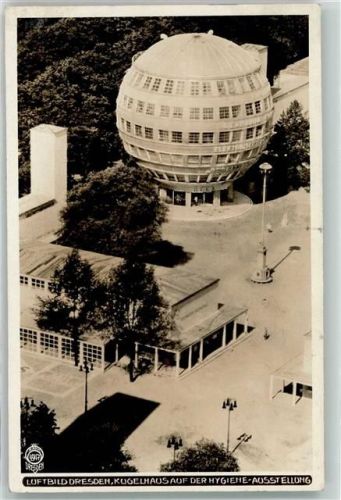 Dresden 1930 Kugelhaus Hygiene Ausstellung Gebäude Foto Hahn 4947