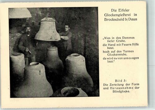 Brockscheid Die Eifeler Glockengießerei Daun Zerteilung der Form Blindglocke