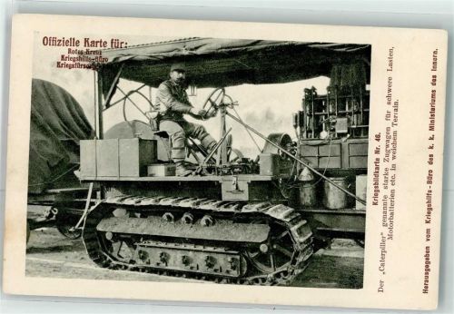 Offiz. Karte für: Rotes Kreuz Kriegsfürsoge Kriegsbildkarte Nr. 46 Caterpiller