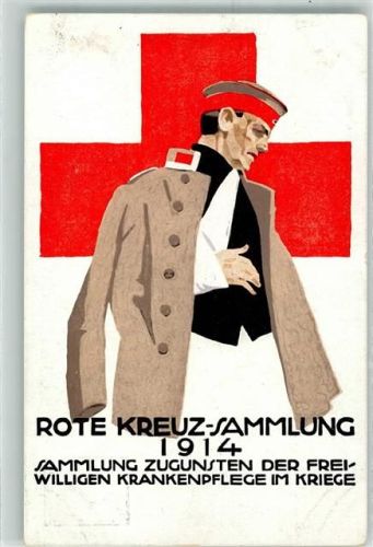 München Rotes Kreuz Sammlung 1914 Zugunsten der freiwilligen Krankenpflege im Kriege Hohlwein, Ludwig