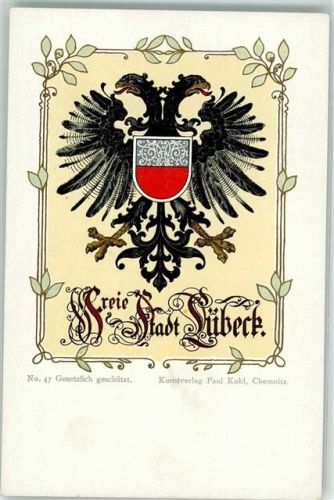 Lübeck 1899 Kunstverlag Paul Kohl Chemnitz Nr. 47