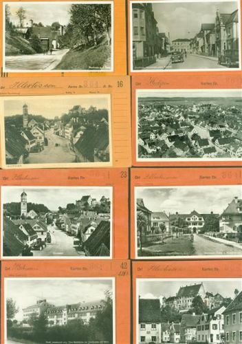 Illertissen Lot mit 25 AK Musterkarten Original aus Metzarchiv Bestellvorgänge und Auflagenzahlen