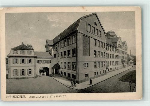 Zweibrücken 1917 Ludwigschule zeitweise Lazarett