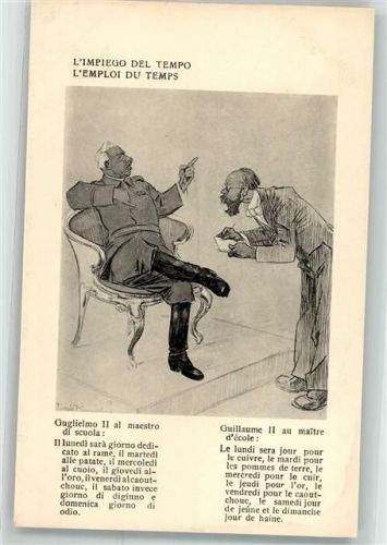 Verlag S.E.M. Nr. 49 Guillaume II Karikatur sign. Louis Raemaekers