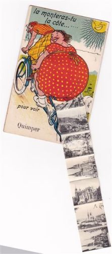 Quimper ausziehbarer Papierstreifen Tandem Dicke Frau