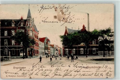 Neumünster 1905 Ringstraße Litfaßsäule