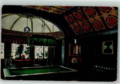 Hamburg Ausstellung bemalter Wohnräume Billard- und Kneipzimmer offiz. Karte Nr. 15