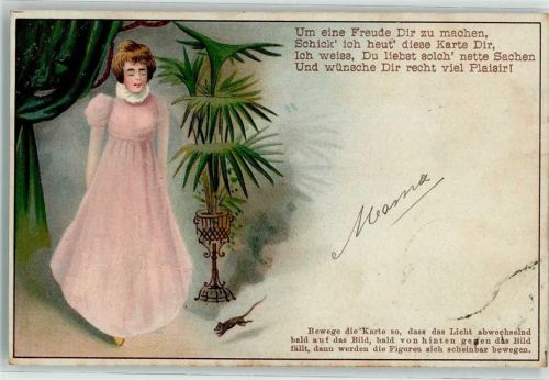 1900 Maus Ich schicke Dir heute diese Karte, ich weiß Du liebst solche Sachen