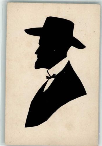 1900 Silhouette Mann mit Hut