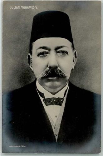 1914 Portrait Sultan Mohamed V. Ort handschriftlich