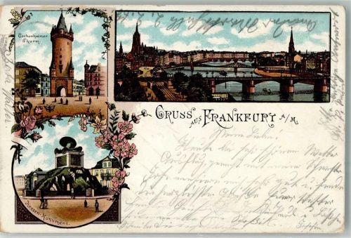 Frankfurt 1903 Eschenheimer Turm Hessen-Monument