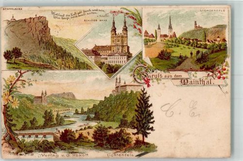 Banz 1895 Schloss Staffelberg Lichtenfels Maintal