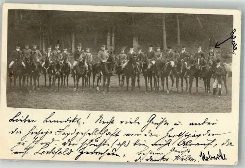 Landshut 1899 Grupppenfoto Uniform Jagd Adelskorrespondenz