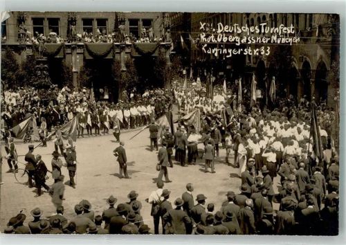 München 1923 Umzug anlässlich des XIII. deutschen Turnfestes Fotograf Obergassner