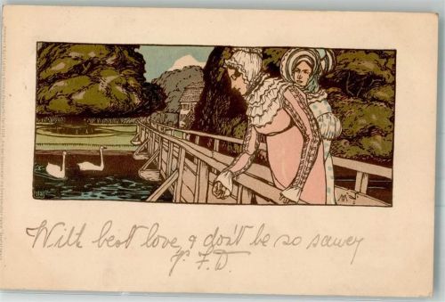 1904 Serie 1159 Als der Großvater sign. RE