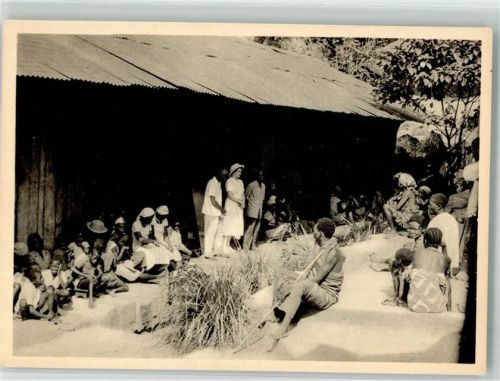 Lambarene 1956 Spitaldorf Gottesdienst früher französ. Kolonien