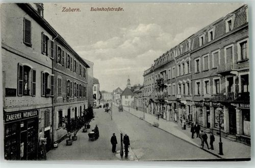 Saverne 1915 Bahnhofstraße Gasthaus Weinkeller