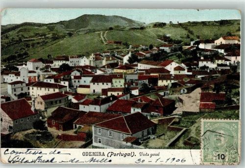 Beja 1906 Breifmarke auf Bildseite Odemira