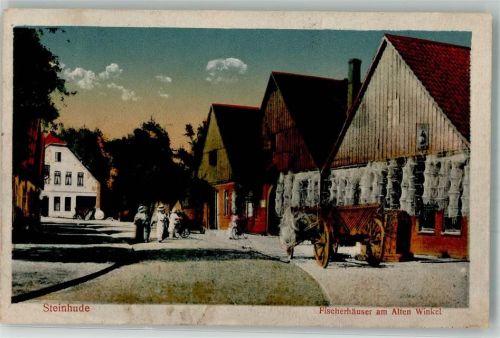 Steinhude 1919 Fischerhäuser am Alten Winkel