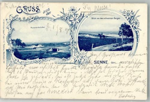 Paderborn 1900 Husarenbrücke Senne Adelskorrespondenz