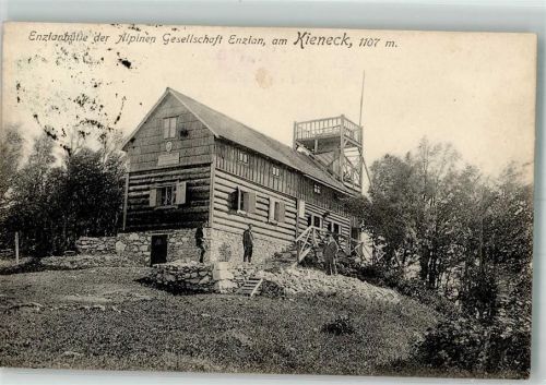 Thal 1910 Enzianhütte der Alpinen Gesellschaft Enzian am Kieneck Hüttenstempel