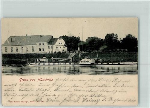 Nünchritz 1900 Seitenraddampfer Bohemia