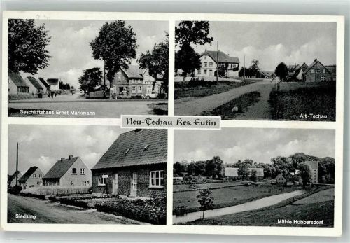 Techau Geschäftshaus Ernst Markmann Alt-Techau Siedlung Mühle Hobbersdorf
