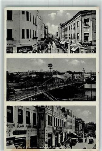 Ungvar 1933 Hotel Koruna Brücke Geschäft