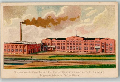 Riesa Grosseinkaufs Gesellschaft Deutscher Consumvereine m.b.H. Hamburg Teigwarenfabrik Schornstein Rauch
