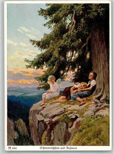 1927 Märchen Schneeweißchen und Rosenrot Ackermann Verlag 6063