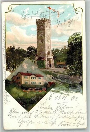 Lautertal Ohlyturm Aussichtsturm Felsberg sign. Diemer, Z.