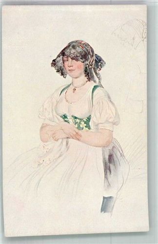 Nr. 43 Editeur Jedlicka sign. J. Manes : Jeune fille des environs de Nemecky Brod