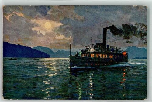 Starnberg Starnberger See Mondschein Fahrt Salondampfer Luitpold
