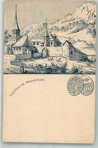 Rougemont-le-Chateau Schloss Chateau de Rougemont Wappen