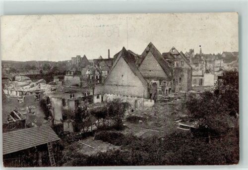 Donaueschingen 1918 Großfeuer am 5. Aug. 1908 Zerstörte Gebäude