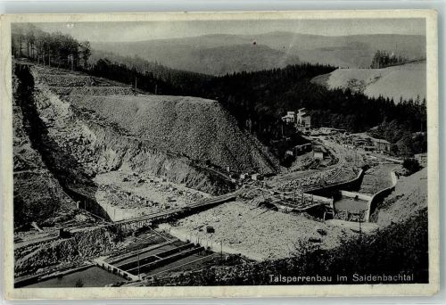 Lengefeld Talsperrenbau im Saidenbachtal