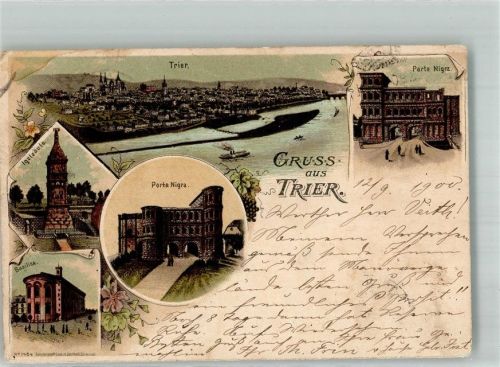 Trier 1900 Igelsäule Porta Nigra Basilica