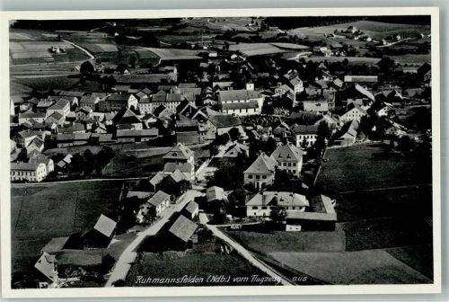 Ruhmannsfelden Fliegeraufnahme Freigeg. R.L.M.