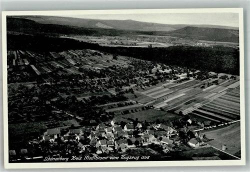 Schönenberg Fliegeraufnahme Kreis Maulbronn Freigeg. R.L.M.