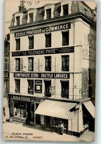 Nancy 1914 Ecole Pigier Rue St. Jean