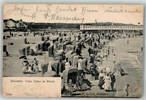 Swinemünde 1905 Schwimmbad Strand