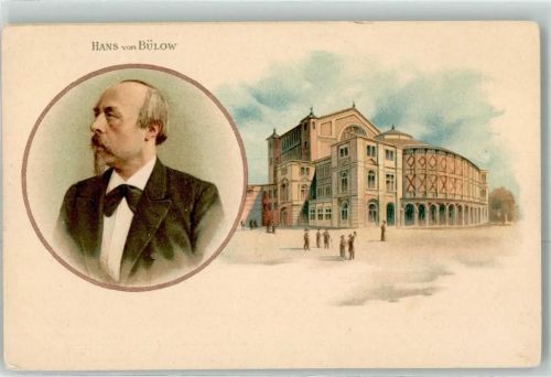 Hans von Bülow AK Dirigent 1900 Künstlerkarte