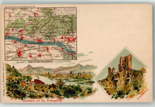 Königswinter Rolandseck Ruine Drachenfels Siebengebirge