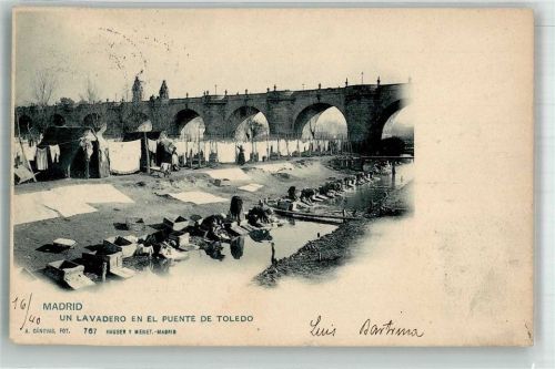 Madrid 1901 Waschfrauen Puente de Toledo