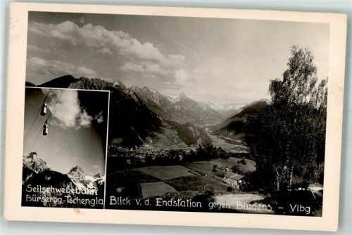 Bludenz 1955 Seilbahn Bürserberg Tschengla