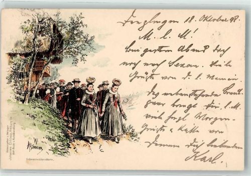 1898 Tracht Schwarzwald Verlag Elchlepp