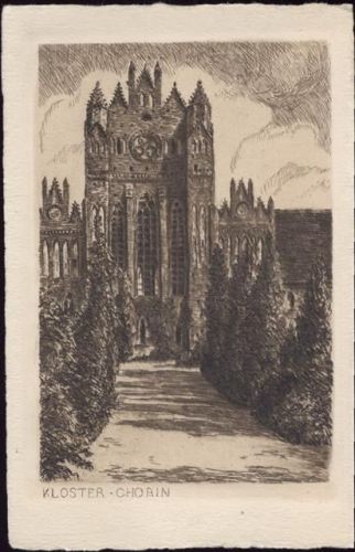 1927 Chorin, Kloster/monastery, gewellter Rand,Franz Jander AKU1
