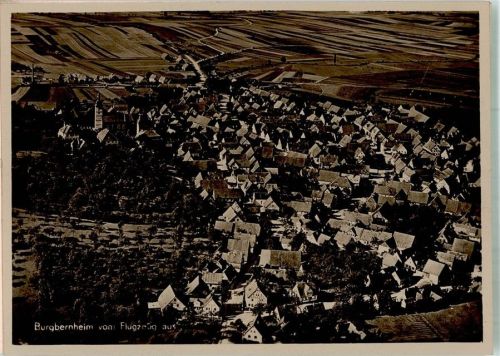 91593 W8801 Burgbernheim 1931 FOTO KEINE AK Panorama des Ortes mit St. Johannis Kirche Original aufmontierte Verlagsmusterkarte