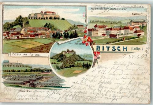 Bitche 1902 Kaserne Freiherr v. Falkenstein Festung Kaserne