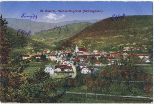 um 1910/20 St. Amarin: Wesserlingertal, Ansicht,W. Springer Söhne AKU1